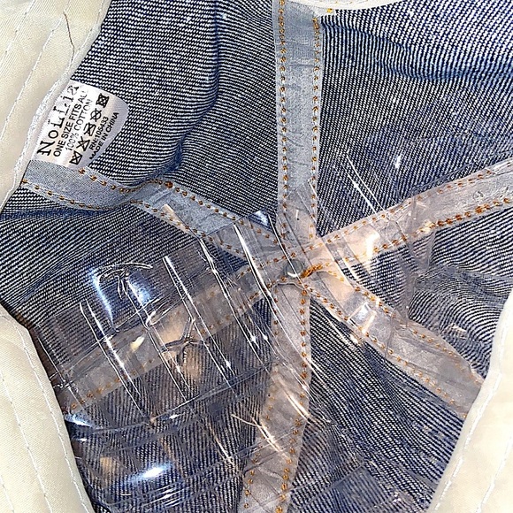 Nollia Denim And Rhinestones Logo Statement Fashion Baseball Cap. - Picture 3 of 3